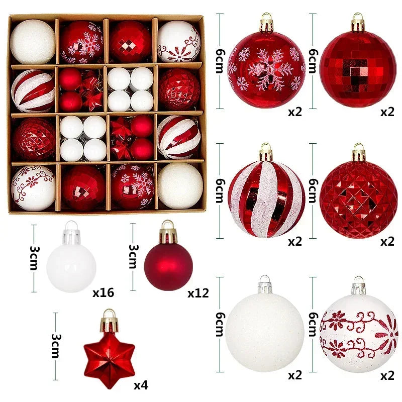 Colorful Painted Christmas Ball Ornaments