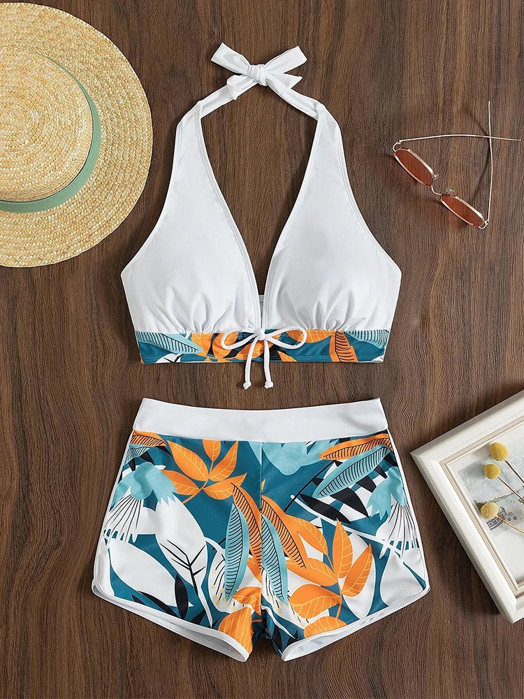 2023 High-Waist Halter Bikini Set