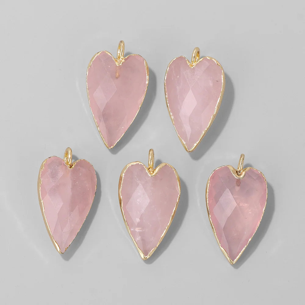 Heart Stone Pendant Set