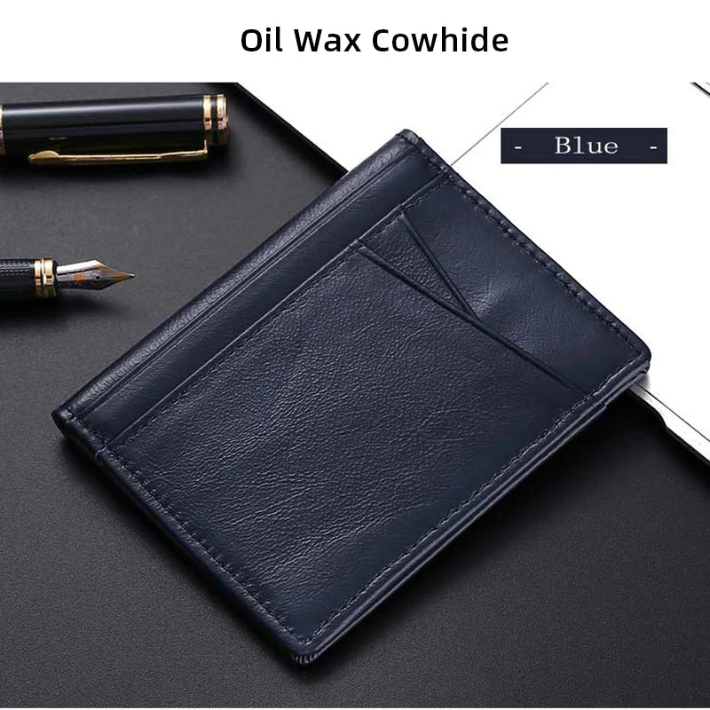 Buylor Men's Wallet Soft Super Slim Wallet Genuine Leather M