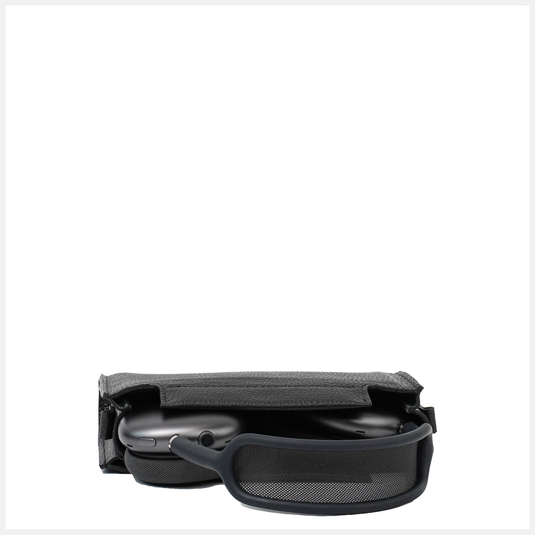 Leather Case with Adjustable Fabric Strap for AirPods Max (B