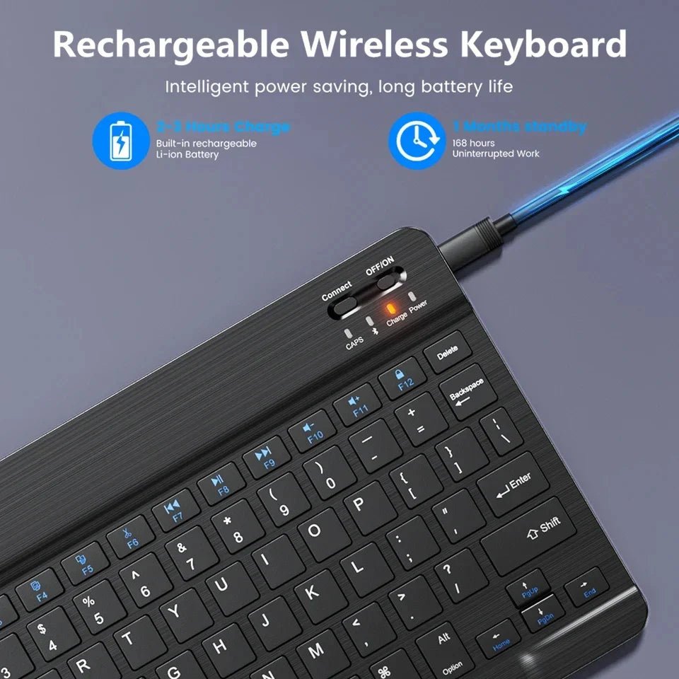 Bluetooth Wireless Keyboard & Mouse Combo for iPad Mac PC - Jasmind Stores