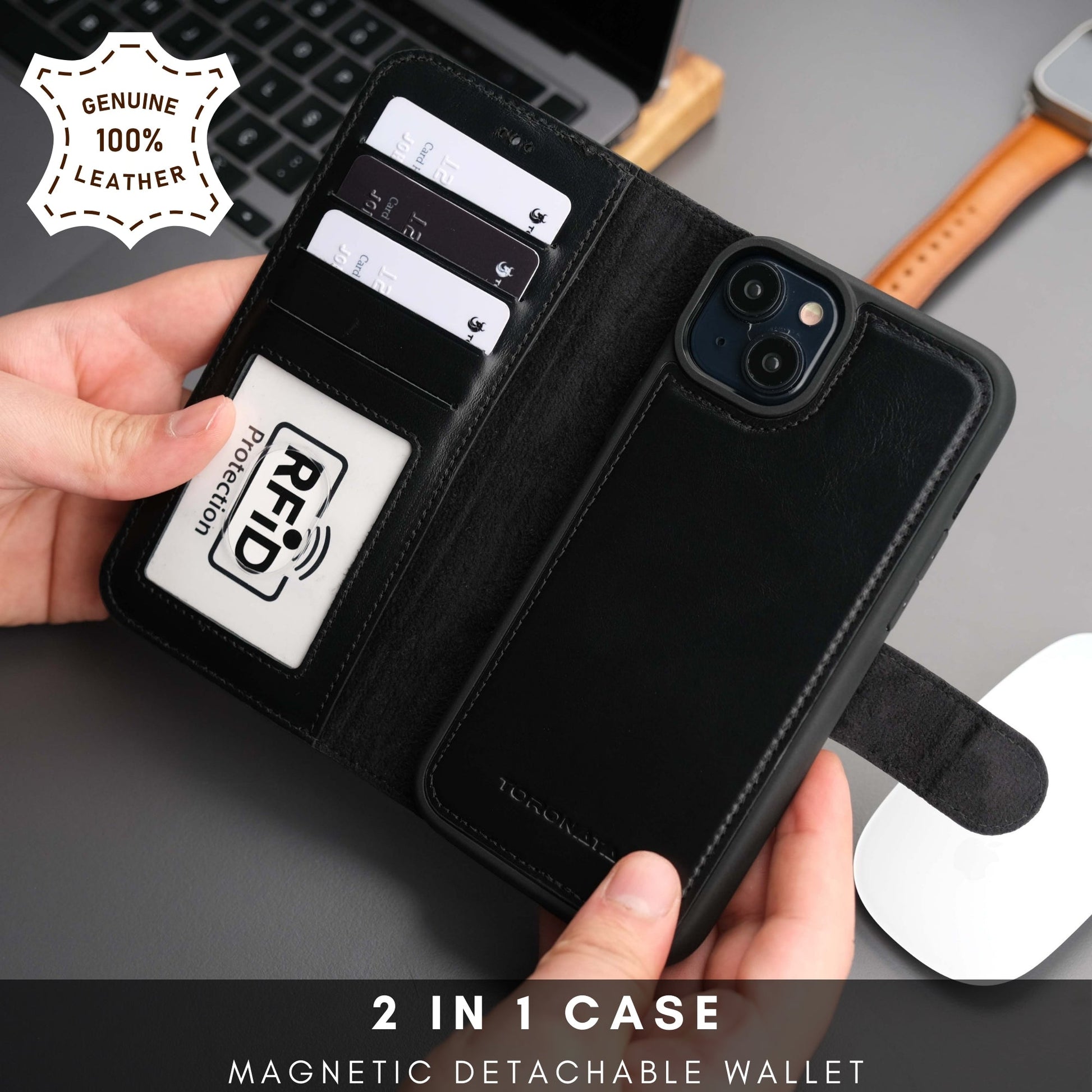 Casper Leather iPhone 14 Plus Wallet Case | MagSafe - Jasmind Stores