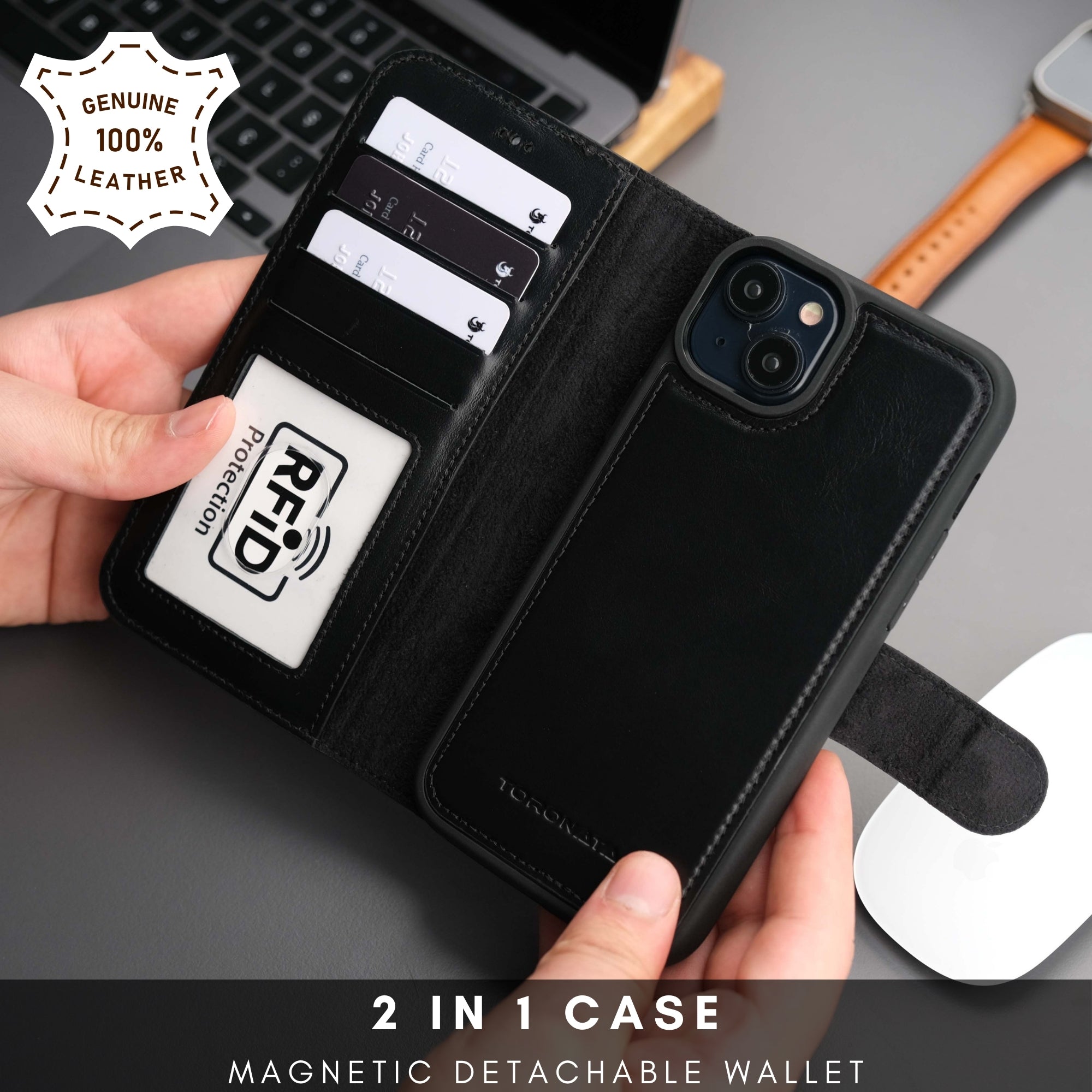 Casper Leather iPhone 14 Plus Wallet Case | MagSafe - Jasmind Stores