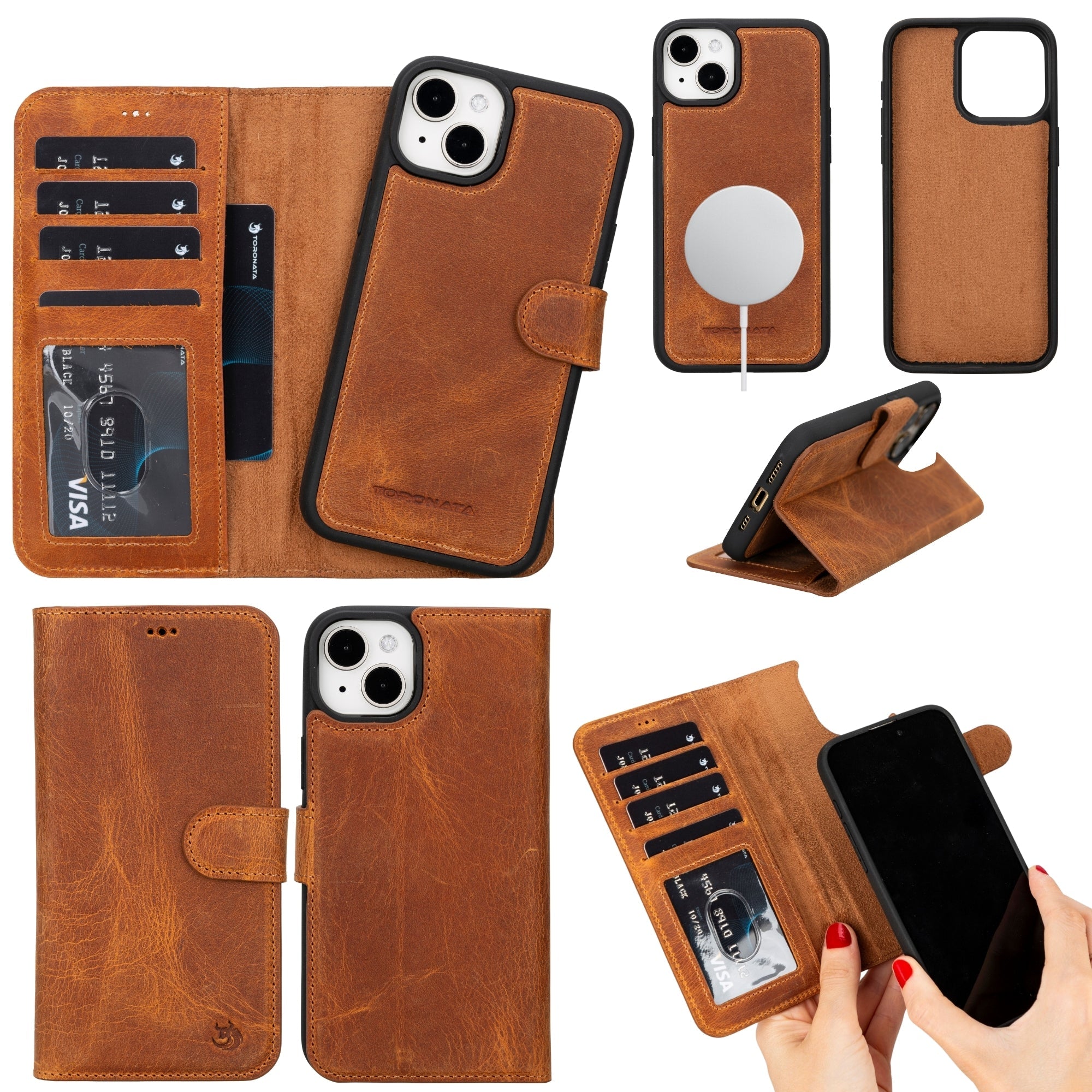 Casper Leather iPhone 14 Plus Wallet Case | MagSafe - Jasmind Stores
