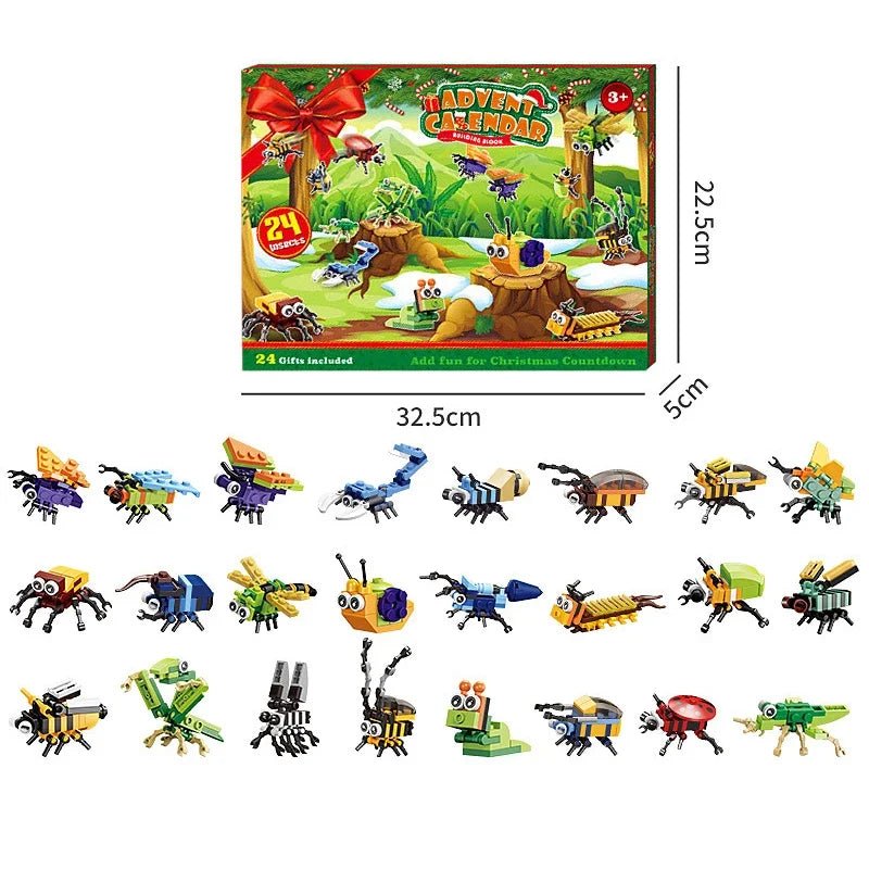 Christmas Advent Calendar Gift Box DIY Christmas Train Jesus Bricks Toys 24Days Countdown Calendar Box Surprise Christmas Gift - Jasmind Stores