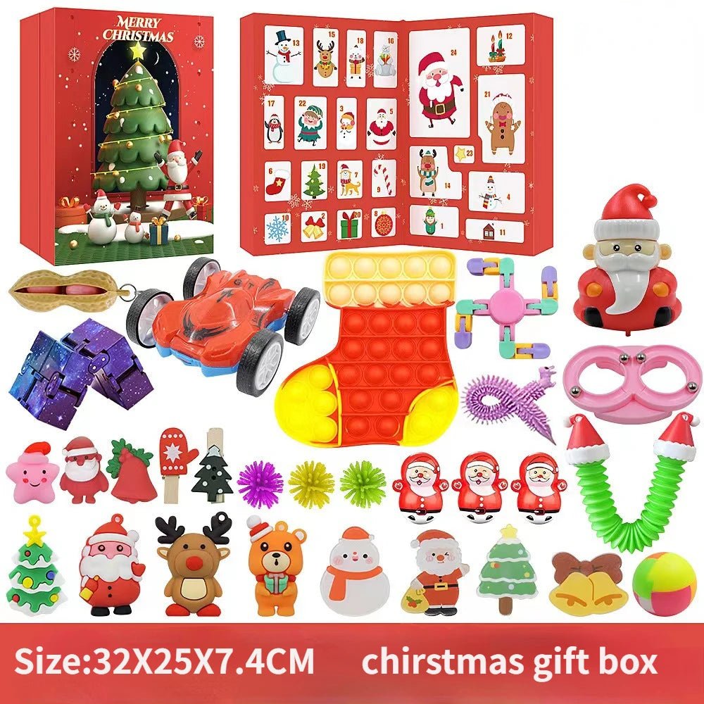 Christmas Advent Calendar Gift Box DIY Christmas Train Jesus Bricks Toys 24Days Countdown Calendar Box Surprise Christmas Gift - Jasmind Stores