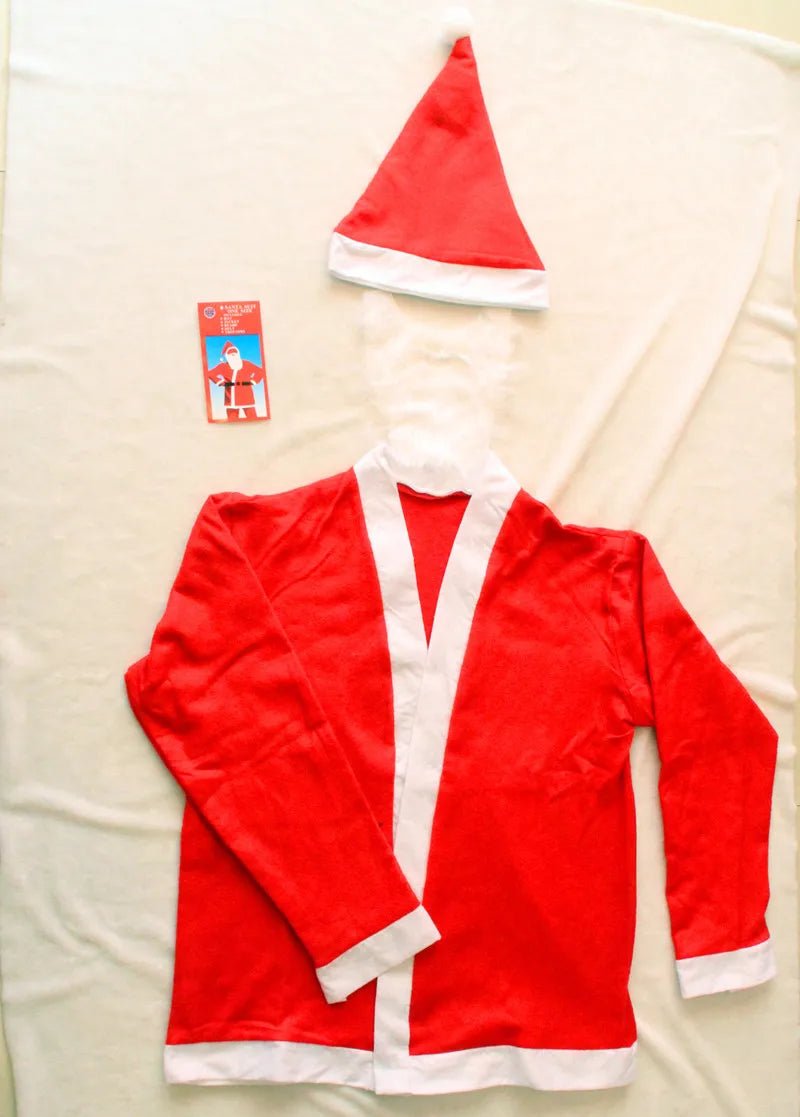 Christmas clothes Christmas men's clothes Santa Claus dress up Christmas suit 5 - piece set - Jasmind Stores