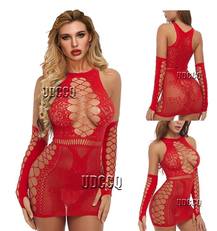 Christmas clothes underwear Sexy Lingerie Lady lenceria Chemises Best Sleepwear exotic plus size babydoll red sexy costume - Jasmind Stores