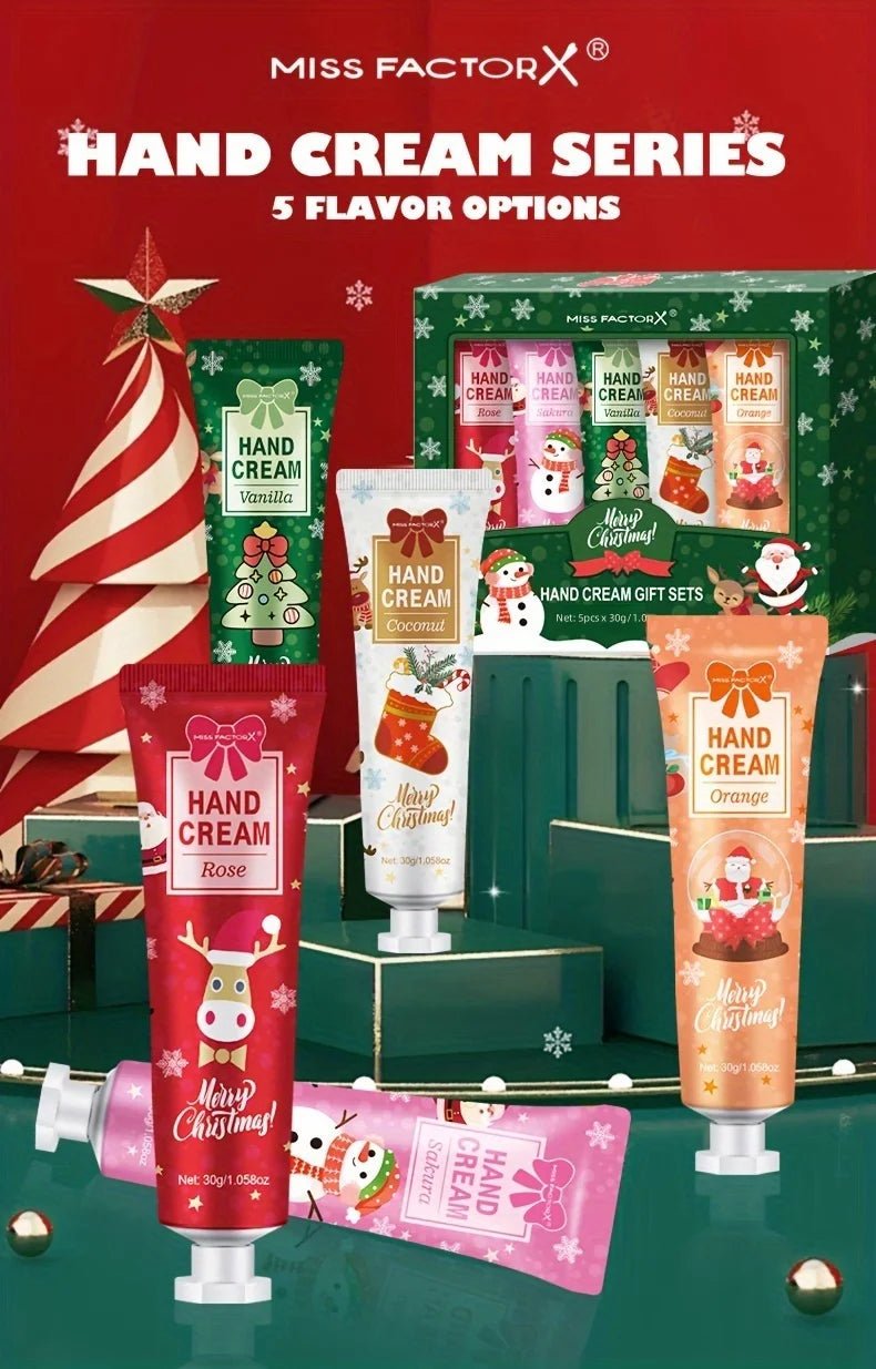 Christmas gift 5/box hand cream set, cream texture, hand cream travel pack, durable moisturizer - 30g/piece gift for women - Jasmind Stores