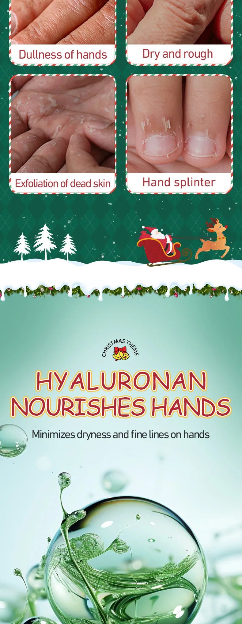 Christmas gift 5/box hand cream set, cream texture, hand cream travel pack, durable moisturizer - 30g/piece gift for women - Jasmind Stores