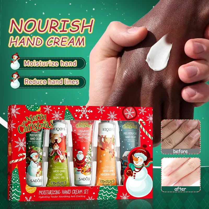Christmas gift 5/box hand cream set, cream texture, hand cream travel pack, durable moisturizer - 30g/piece gift for women - Jasmind Stores