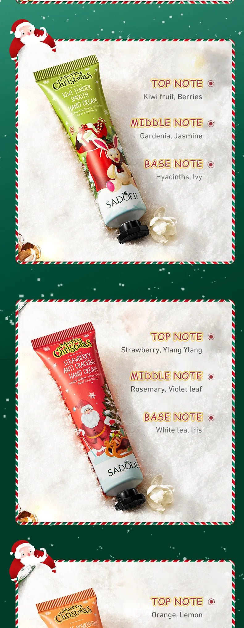 Christmas gift 5/box hand cream set, cream texture, hand cream travel pack, durable moisturizer - 30g/piece gift for women - Jasmind Stores