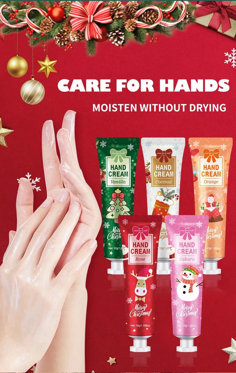 Christmas gift 5/box hand cream set, cream texture, hand cream travel pack, durable moisturizer - 30g/piece gift for women - Jasmind Stores