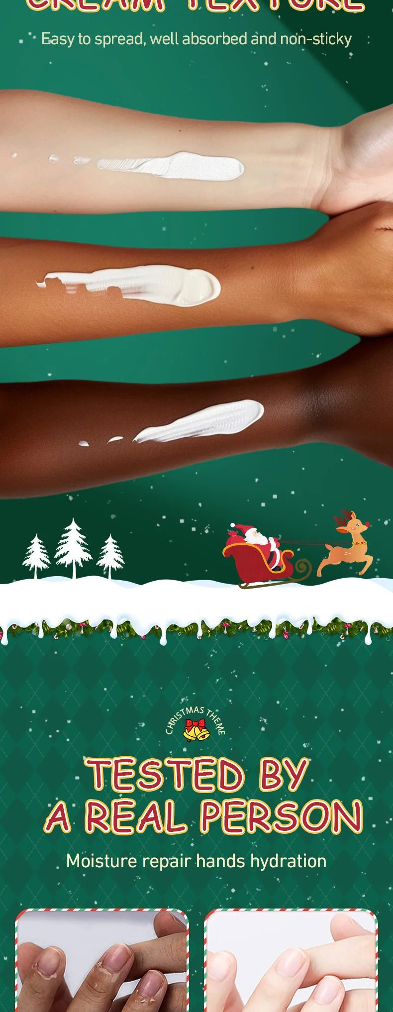 Christmas gift 5/box hand cream set, cream texture, hand cream travel pack, durable moisturizer - 30g/piece gift for women - Jasmind Stores