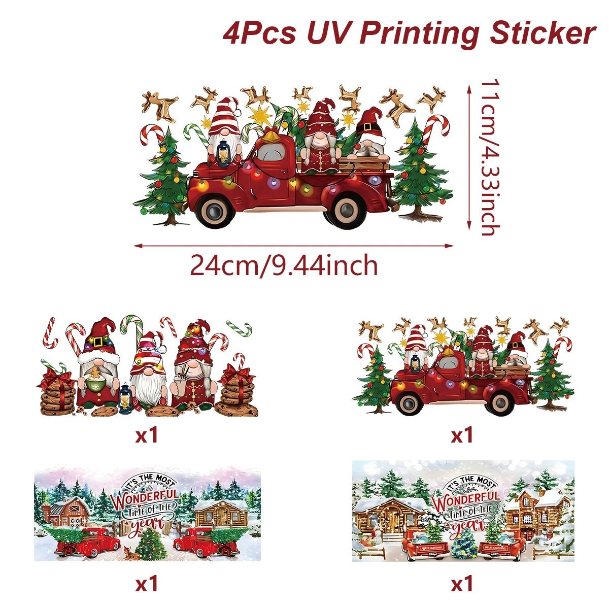 Christmas Gift Box Stickers Merry Christmas Decor For Home 2024 Navidad Kerst Xmas Decor Noel Kerst Happy New Year Gift 2025 - Jasmind Stores