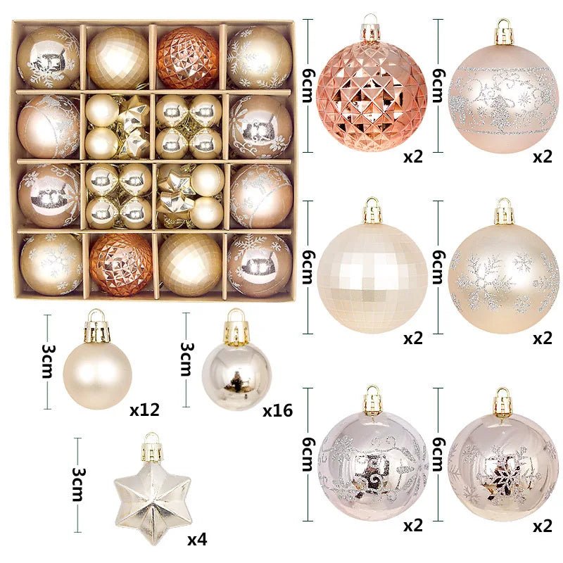 Colorful Painted Christmas Ball Ornaments - Jasmind Stores