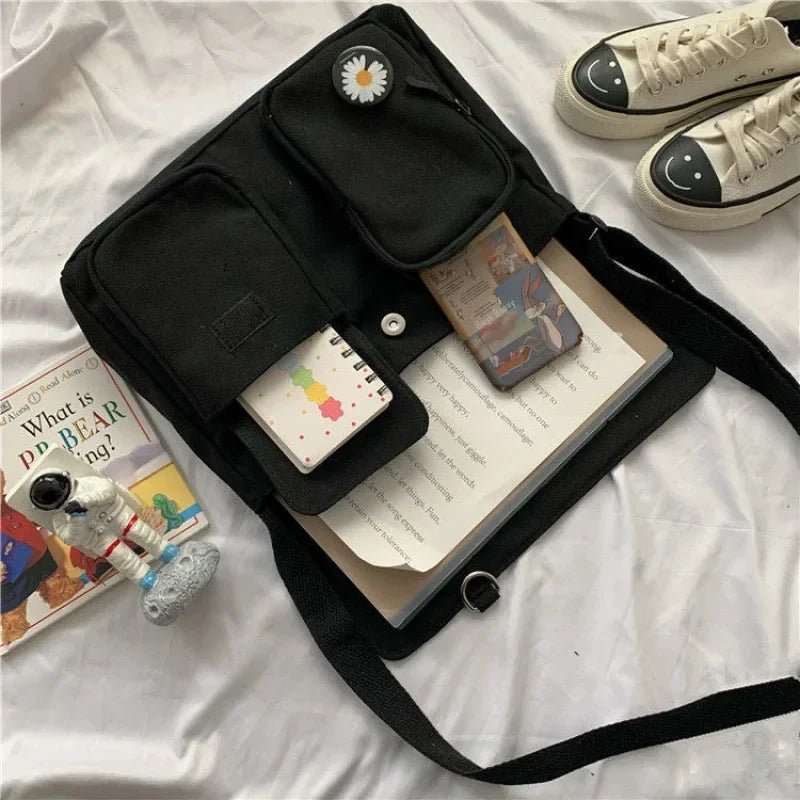 Cute Canvas Bag Wild Student Women Handbags Shoulder Bag Female Japanese Harajuku Diagonal Crossbody Bags for Girl Pouch Bolsas - Jasmind Stores