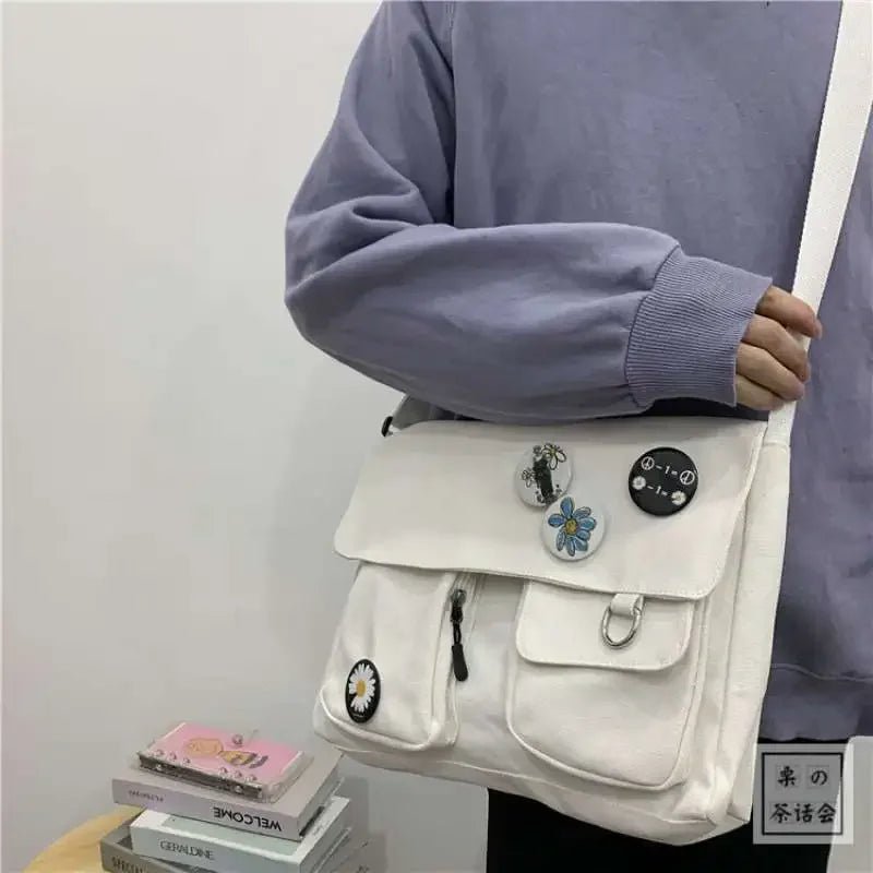 Cute Canvas Bag Wild Student Women Handbags Shoulder Bag Female Japanese Harajuku Diagonal Crossbody Bags for Girl Pouch Bolsas - Jasmind Stores