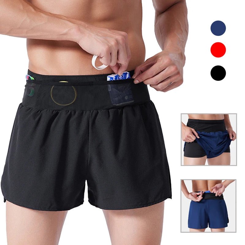 Double Layer Quick - Dry Running Shorts - Jasmind Stores