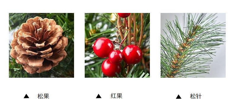 Elegant Red Christmas Wreath LED PVC Red Fruit Christmas Wreath Window Door Wall Ornament Decorations Home Halloween Decor Gifts - Jasmind Stores