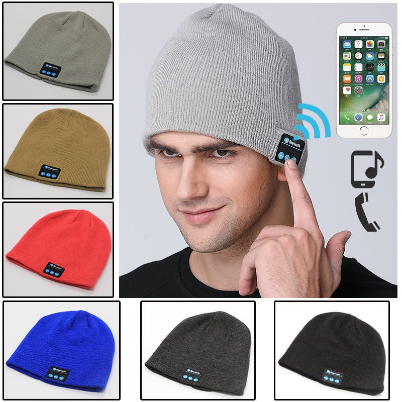 European And American Outdoor Wireless Headset Knitted Hat M - Jasmind Stores