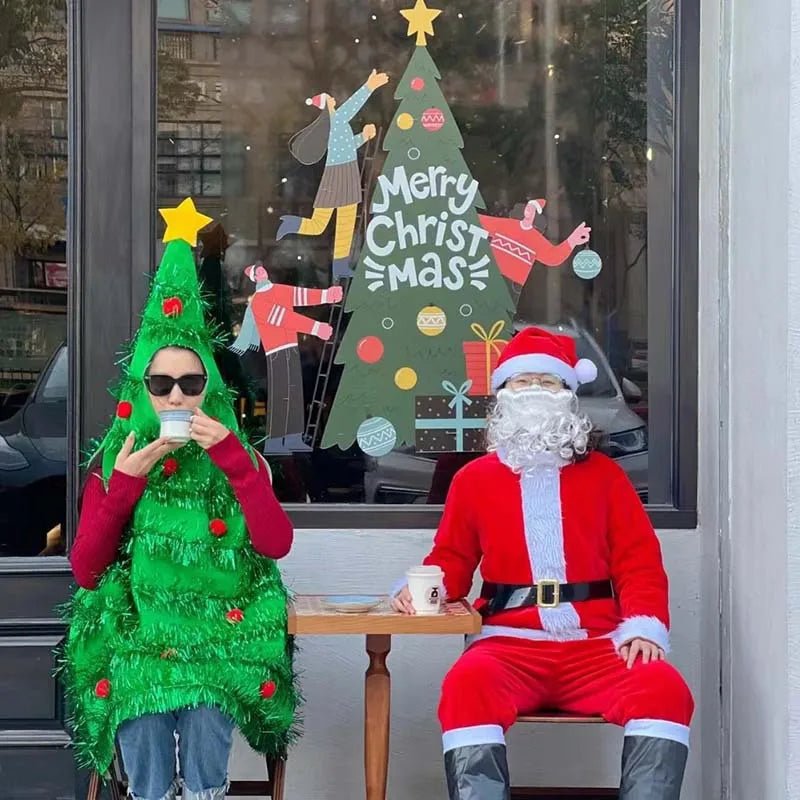Funny Christmas Tree Cosplay Jumpsuit Holiday Party Costumes Halloween COS Performance Santa Claus Xmas Ornament Gift Present - Jasmind Stores