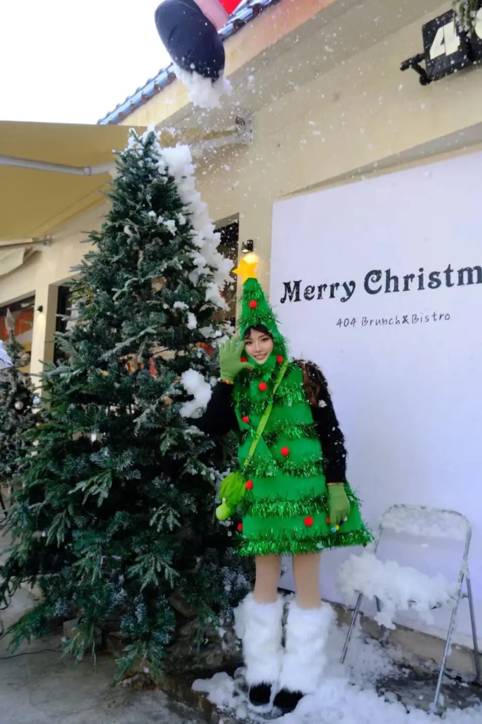 Funny Christmas Tree Cosplay Jumpsuit Holiday Party Costumes Halloween COS Performance Santa Claus Xmas Ornament Gift Present - Jasmind Stores