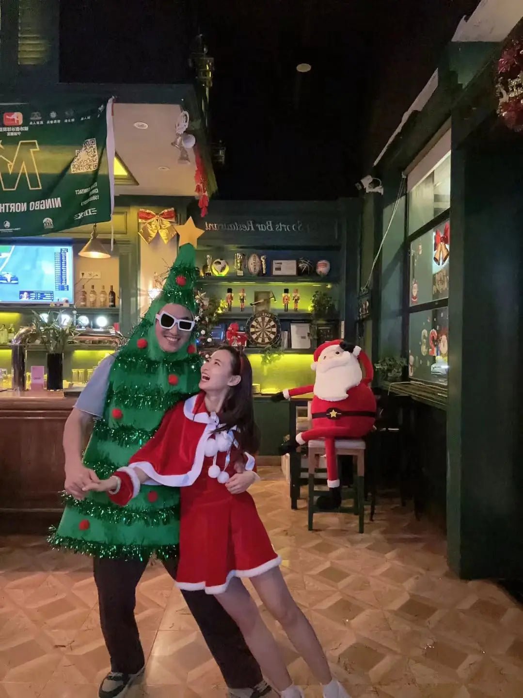 Funny Christmas Tree Cosplay Jumpsuit Holiday Party Costumes Halloween COS Performance Santa Claus Xmas Ornament Gift Present - Jasmind Stores