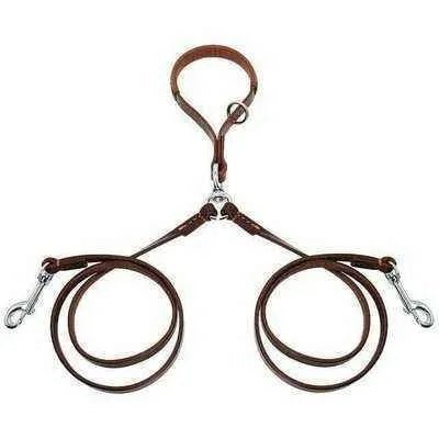 Golden Double Leather Pet Leads - Set of 2 - Jasmind Stores