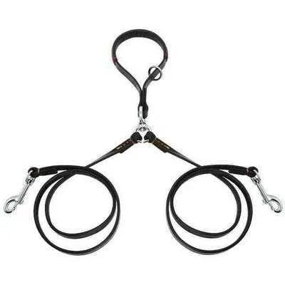 Golden Double Leather Pet Leads - Set of 2 - Jasmind Stores