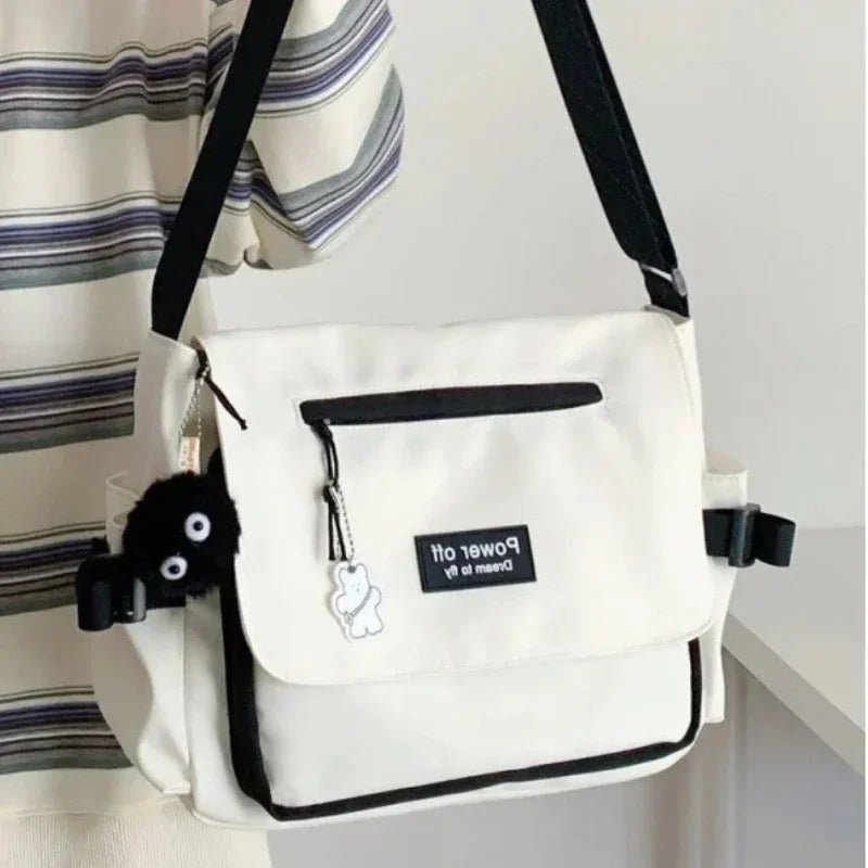 Japanese Harajuku Crossbody Bags Women 2025 Preppy Style Patchwork Color Shoulder Bag Collage Student Messenger Bag Handbags - Jasmind Stores