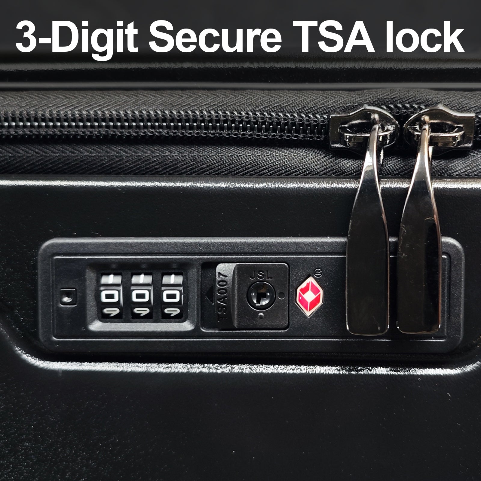Luggage,with front opening,TSA approved lock,hardshell suitcase,Blue - Jasmind Stores