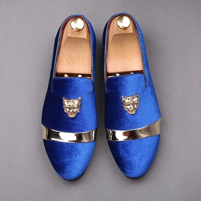 Men's Fashion Embroidery Loafers Mens Casual Outdoor Driving - Jasmind Stores