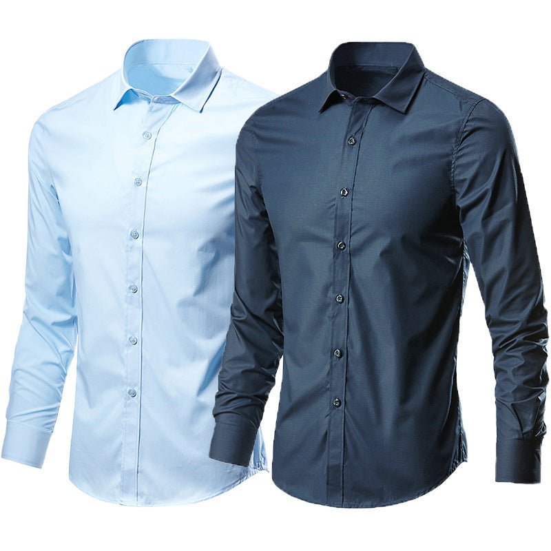 Men's Solid Color Versatile Casual Suit Shirt - Jasmind Stores
