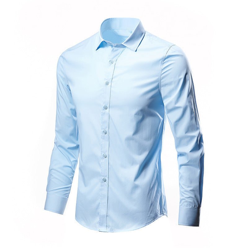 Men's Solid Color Versatile Casual Suit Shirt - Jasmind Stores