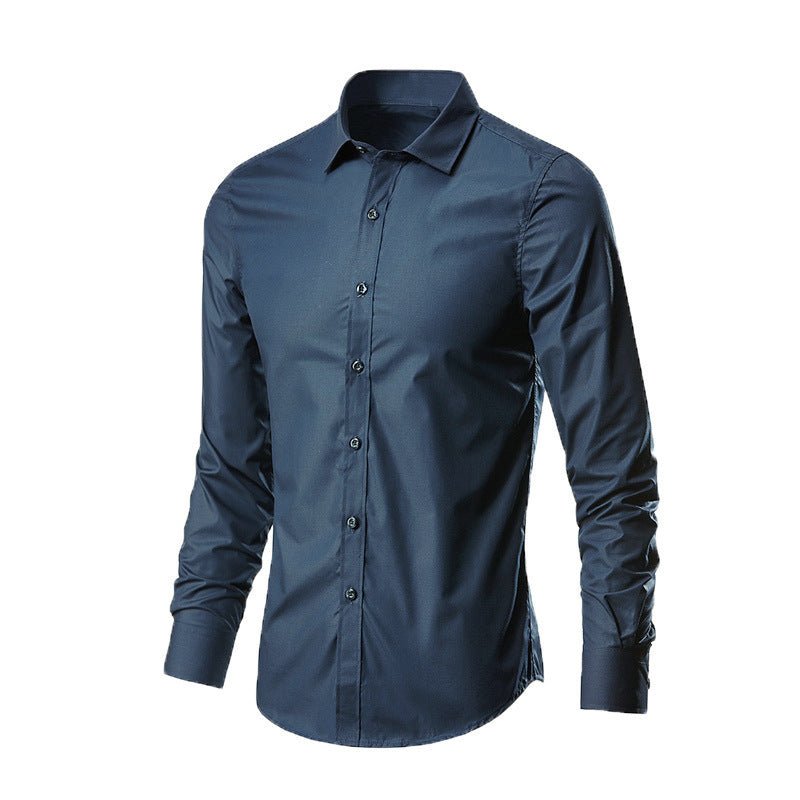 Men's Solid Color Versatile Casual Suit Shirt - Jasmind Stores