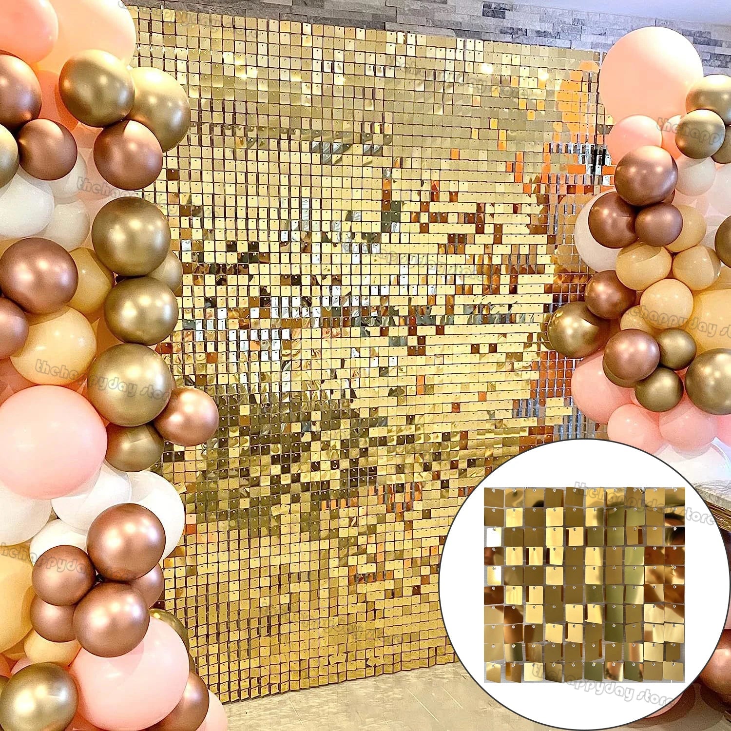 Metallic Tinsel Foil Fringe Curtains Photo Backdrop Glitter Streamers Foil Fringe Backdrop Curtain for Xmas Wedding Background - Jasmind Stores