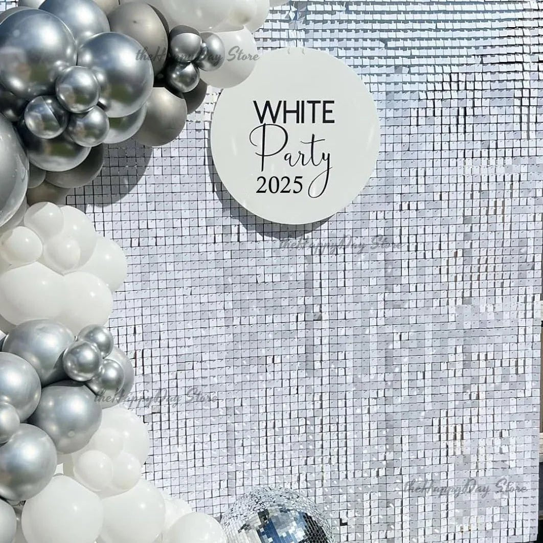 Metallic Tinsel Foil Fringe Curtains Photo Backdrop Glitter Streamers Foil Fringe Backdrop Curtain for Xmas Wedding Background - Jasmind Stores