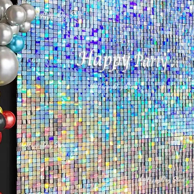 Metallic Tinsel Foil Fringe Curtains Photo Backdrop Glitter Streamers Foil Fringe Backdrop Curtain for Xmas Wedding Background - Jasmind Stores