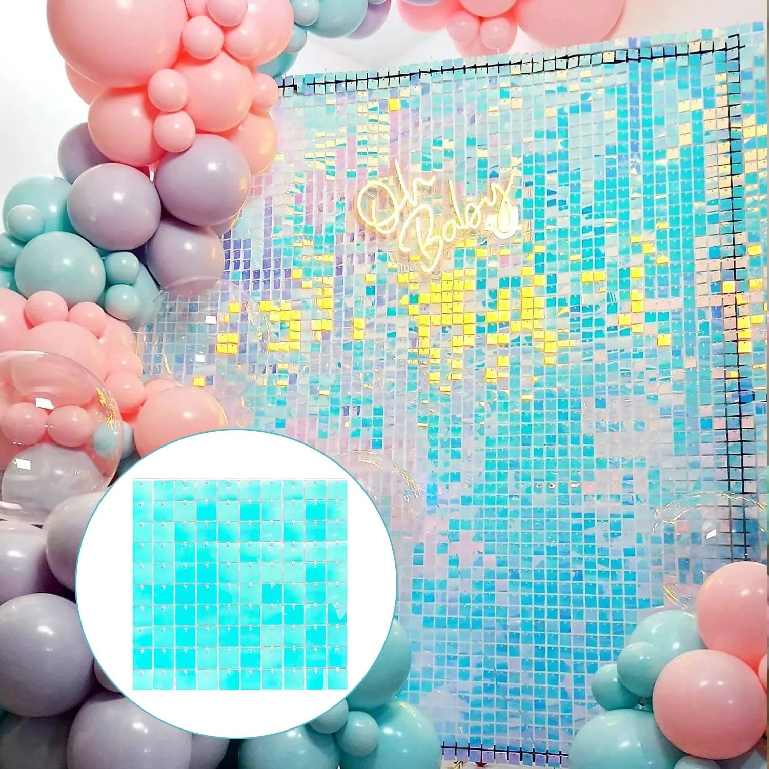 Metallic Tinsel Foil Fringe Curtains Photo Backdrop Glitter Streamers Foil Fringe Backdrop Curtain for Xmas Wedding Background - Jasmind Stores