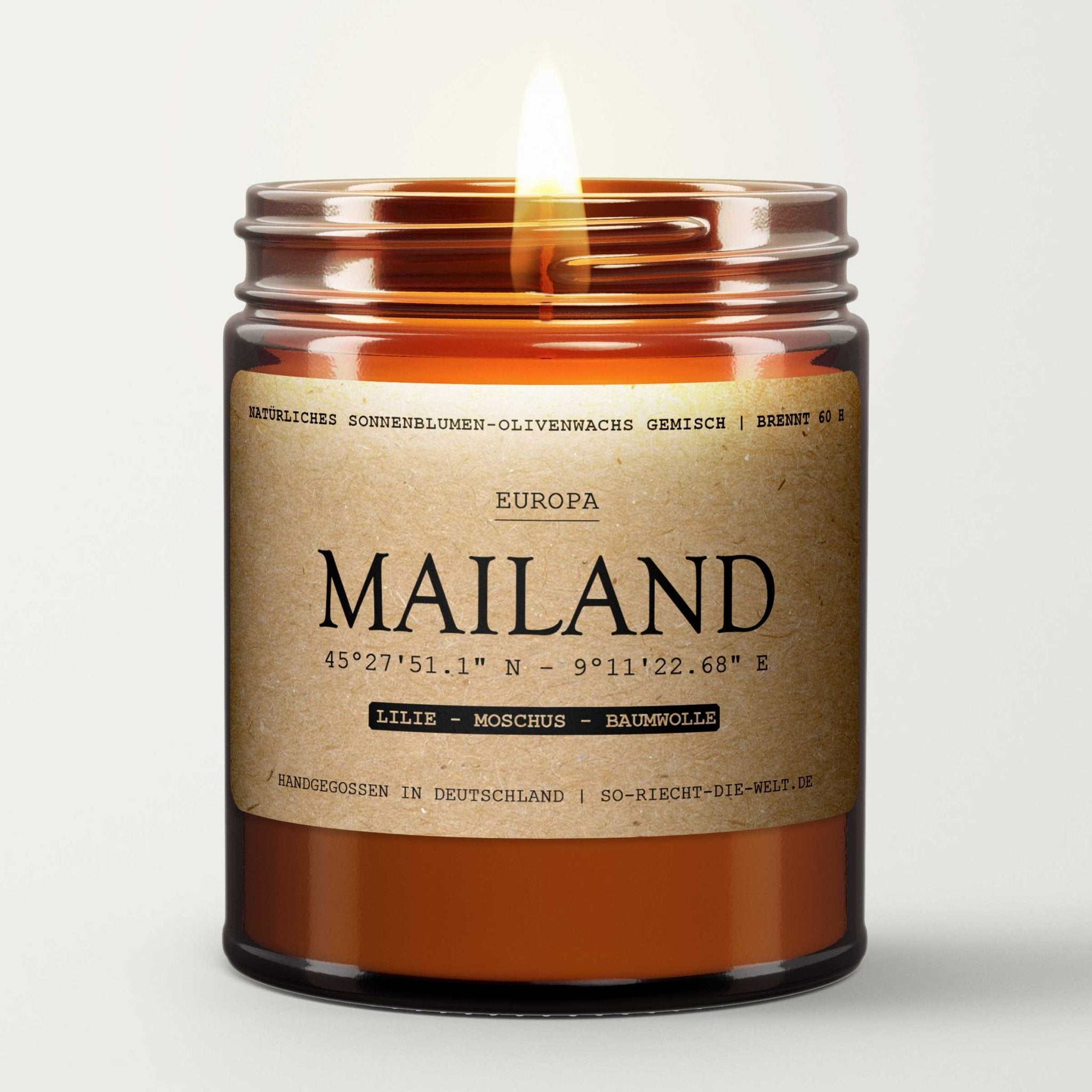 Milan Scented Candle - Lily | Musk | Cotton: - Jasmind Stores