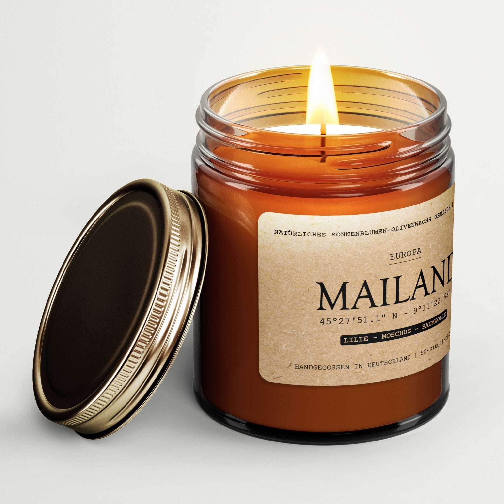Milan Scented Candle - Lily | Musk | Cotton: - Jasmind Stores