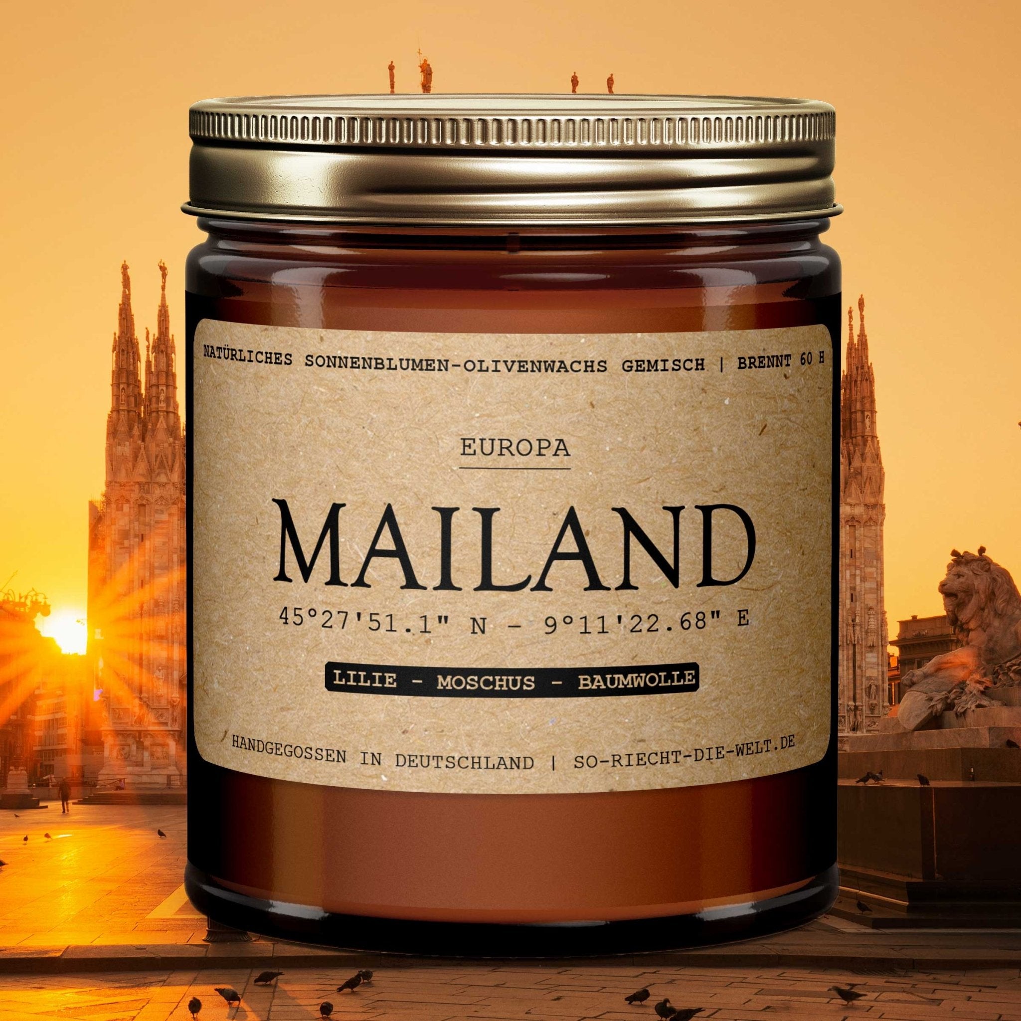 Milan Scented Candle - Lily | Musk | Cotton: - Jasmind Stores