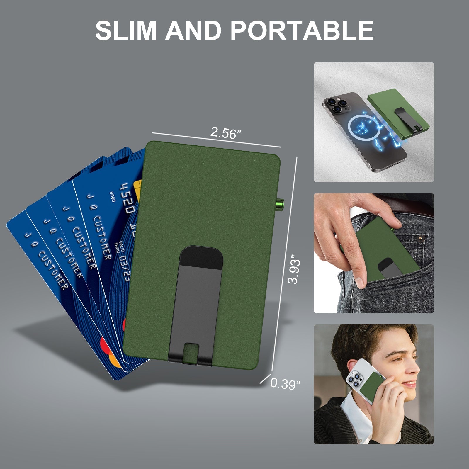 Minimalist Pop up Wallet with Money Clip - Jasmind Stores