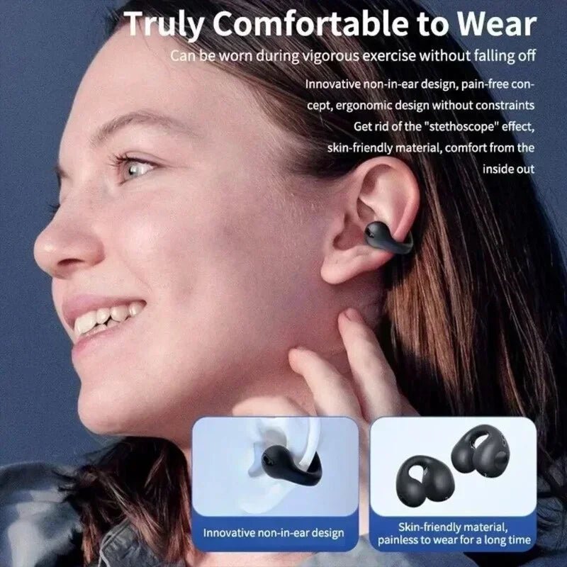 New Original T75 Bone Conduction Wireless Bluetooth 5.3 Headphones Sports Earphones HiFi Sound Quality Waterproof TWS Headset - Jasmind Stores