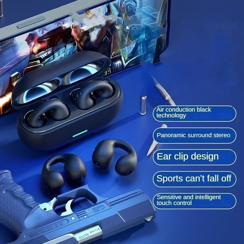 New Original T75 Bone Conduction Wireless Bluetooth 5.3 Headphones Sports Earphones HiFi Sound Quality Waterproof TWS Headset - Jasmind Stores