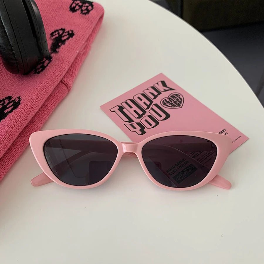 New Pink Women Cat Eye Sunglasses Retro Premium Sun Glasses - Jasmind Stores