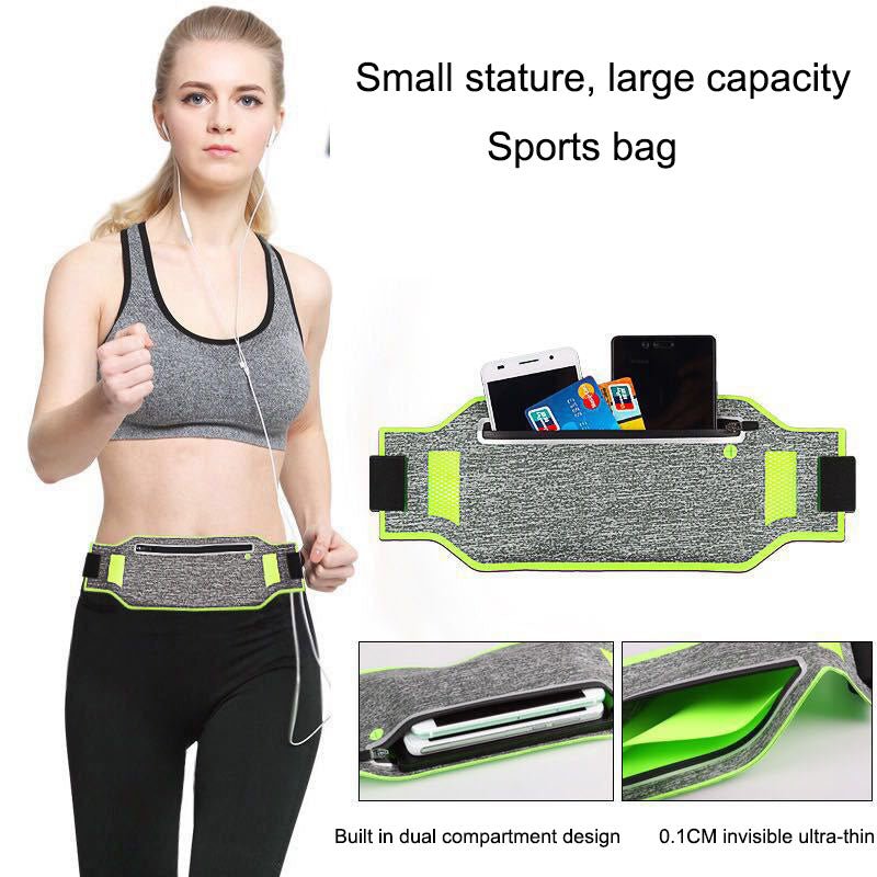 Outdoor unisex sports running mobile waist bag, waterproof L - Jasmind Stores