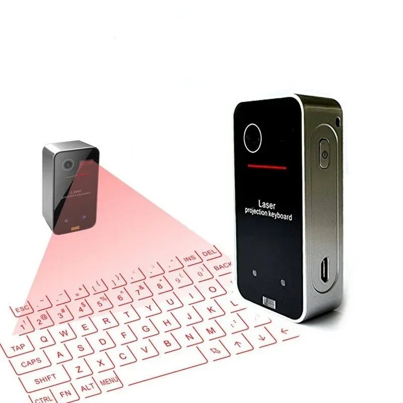 Portable Bluetooth Virtual Laser Keyboard Wireless Projector Keyboard with Mouse Function for Iphone Tablet Computer Phone - Jasmind Stores